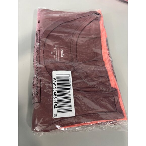Zuda Z Cool 2 Pack of Tank Tops Women XXS Rose Heather Peach Polyester Blend NEW - Picture 3 of 8